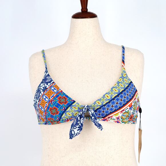 Nanette Lepore Patchwork Enchantress Swimsuit Set Bikini Top/Bottom Size US 12 - Picture 2 of 7